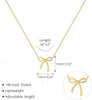 Gold Necklace for Women Bow Necklace Gold Silver Plated Necklace Cute Bow Pendant Choker Chain Necklaces for Women Jewelry Gift - Image 3