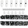 100/50cm Long Crystal Chain Nail Charms 1.5/2mm Shinying Clear/AB Diamond Nail Art Metal Steel French Manicure Crystal - Image 27