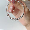 Charm Silver Bead Bracelet Bracelet Cute Feminine Party Wedding Jewelry With Adjustable Size - Image 3