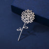 Dandelion Flower Brooch Minimalist Hollow Metal Lapel Pin Gold Silver Tone for Women Wedding Bridal Party Dress Accessory - Image 4