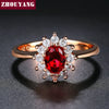 Princess Kate Blue Gem Created Blue Crystal Silver Color Wedding Finger Crystal Ring Jewelry for Women - Image 5