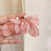 Korean Pink Lace Flower Pearl Tassel Earrings For Women Girls Sweet Petal Long Dangle Earrings Jewelry Accessories - Image 8