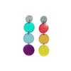 Transparent Shiny Round Laser Acrylic Earrings Vintage disco Ball Mirror Laser Creative pentagram Dangle Earrings - Image 8