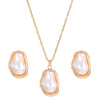 Baroque Imitation Pearl Torque Necklace Bangle Ring Set For Women Wedding Clavicle Jewelry Set - Image 18