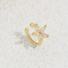 Glamour Lady Simple Zircon Set Flower Earrings Banquet Jewelry - Image 2