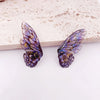 Fairy Gradient Blue Color Resin Butterfly Wings Drop Dangle Earrings for Women Girls Rhinestone Glitter Pendant Earring - Image 12