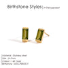 Stainless Steel Gold-Plated Colorful Birthstone Earrings Rhinestone Jewelry Gifts - Image 9