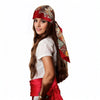 6pcs Halloween Pirate Cosplay Accessory Set Headscarf, Waist Belt, Necklace, Eye Mask. Red/Black, Ideal for Halloween Parties - Image 5