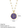 Stainless Steel Chain Necklace with Colorful Pendant Designs - Image 26