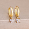 2Pcs 12 Constellation Birthstone Little Gold Plated Ear Hoop Earrings Cubic Zirconia Butterfly Pendant Party Wedding Jewelry - Image 15