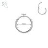 ZS 1PC Round Crystal Nose Piercing Silver Color Septum Ring Stainless Steel Nose Clicker Cartilage Piercing 20G Body Jewelry - Image 20
