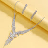 Stonefans Luxury Flower Bridal Jewelry Sets Women Accessories Tassel Rhinestone Necklace Earrings Sets Wedding Jewelry