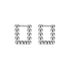 1 Pair Round Bead Design Hoop Earrings For Women Men Stainless Steel Ear Buckle Geometric Love Heart Oval Party Jewelry - Image 14