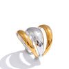Arrivals Glossy Stainless Steel Layered Hollow Open Ring for Women Distinctive Geometric Attractive Jewelry - Image 7