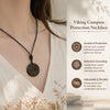 Crystal Mysterious Viking Compass Symbol Pendant Guardian Style Men's and Women's Jewelry Necklaces - Image 2