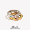 Rectangular Water Droplet Geometric Zircon Ring Gold Plated 316L Stainless Steel Decoration - Image 2