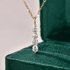 Brilliant 5-Stone Necklace Gold Long Drop Pendant Necklace for Women Female Jewelry Accessories - Image 5