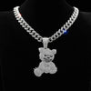 Hip Hop Aggressive Bear Pendants Necklaces with Miami Cuban Link Chain Brown Bear Men's Women Choker Collar Jewelry Accessories - Image 7