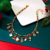 Christmas Necklace Snowflake Gingerbread Tree Snowman Reindeer Bell Soft Clay Crystal Beads Fringe Pendant Choker For Women Men - Image 1