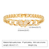 Pave Cubic Zirconia Chain Bracelet for Women, Simple Gold Plated Dainty Jewelry Gift - Image 11