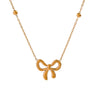Stainless Steel Bowknot Bow Necklace Pendant Gold Pvd Plated Stain Less Metal Jewelry Gift - Image 7