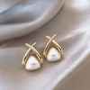 Light Imitation Pearl Stud Earrings Sweet Heart-shaped Ear Stud For Women Party Wedding Brid Jewelry Gift K - Image 12