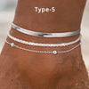 Gold Plated Ankle Bracelets for Women, Stainless Steel Cuban Link Chain Layered Anklet Set for Teen Girls Jewelry - Image 10