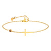 Birthstone Zirconia Thin Chain Link Cross Bracelet Stainless Steel Women's Adjustable Link Stacked Layered Chain Bracelets - Image 11