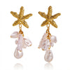 Boho Starfish Imitation Pearl Drop Earrings for Women Sea Star Dangle Earrings Summer Beach Party Jewelry Gift - Image 5