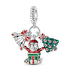 Silver Charm Christmas Santa Claus Reindeer Snowman Winter Bead Pendant Fit Bracelet Bangle Jewelry - Image 15
