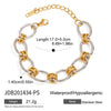 Minimalist Gold Color Plated Stainless Steel Thick Chain Bracelet Double Color Bead Bracelet Women's Jewelry - Image 8