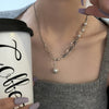 Silver Necklace Bead Pendant Punk Hip Hop Vintage Link Chains For Women Jewelry Gift - Image 6