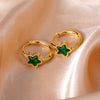 316L Stainless Steel Heart Water Drop Square Zircon Hoop Earrings For Women Men Personality Design Jewelry Gifts - Image 29