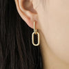 Silver Geometric Oval Hoop Earrings for Women Simple Metal Style Detachable Earrings for Women Jewelry Gifts - Image 1