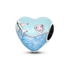 Silver Charms Bead Air Travel Dangle Fit Bracelet Women Jewelry Gift - Image 1