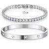 Stackable Gold Bracelets Bangles for Women Girls Gold Plated Cubic Zirconia Tennis Bracelet Stainless Steel Jewelry Gifts - Image 14