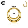 1pcs Titanium Silver&Gold Color Moon Septum Nose Ring Hinged Clicker Nipple Ring Ear Studs Lobe Cartilage Piercing Jewelry - Image 11