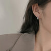 Silver Color Rectangle Zircon Round Hoop Earrings for Women Jewelry Light Accessories - Image 4