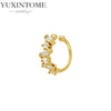 1PC Gold Plated Stars Flowers Clip Earring for Women Simple Crystal Ear Cuff Earrings Couples Appointment Jewelry Gift - Image 9