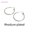 2 Sizes Silver Needle Gold Color C Shape Smooth Hoop Earring Brass Metal Earring Jewelry For Women Gifts - Image 5