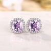 Ne'w Bright White/Yellow/Pink CZ Stud Earrings for Women Contracted Jewelry Wedding Engagement - Image 14