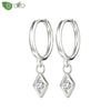 Silver Needle Minimalist Square Sign Pendant Hoop Earrings for Women Gold Earrings Party Jewelry - Image 12