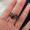 Goth Punk Retro Red Crystal Love Heart Cross Geometry Irregular Open Ring Set Y2K Halloween Accessories For Women Kpop Jewelry - Image 20