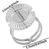 6Pcs Stainless Steel Gold Plated Irregular Blank Base Cabochon Open Rings Punk Geometric Men Party Chunky Jewelry - Image 7