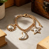 Boho Celestial Theme Jewelry Set Ladies Sun Moon Star Pendant Necklace Matching Bracelet and Tassel Dangle Earrings Ornament Set - Image 4