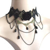 Gothic Victorian Black Lace Necklace Women Girl Boho Crystal Tassel Sexy Lace Choker Dark Loli Style Holiday Party Girl Jewelry - Image 7