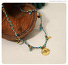Vintage Stainless Steel Charms Necklaces for Women Boho Pink Blue Rope Chains Bracelets Jewelry Sets - Image 18