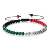 Palestine Flag Beaded Bracelet For Women Men Red Black White Green Color String Rope Braided Bangle Party Jewelry Gift - Image 2