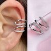 1Pc Geometry Crystal CZ Leaf Clip Earring For Women Without Piercing Punk Vintage Star Ear Cuff Wrap Adjustable Jewelry - Image 48