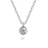 Silver Shiny Round Zircon Pendant Necklaces Chain Choker Statement Necklace For Women Collares Jewelry Gift - Image 9